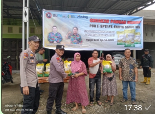 Rica Carli, Ketua PUK F.SPTI PKS KSM, Gelar Pasar Pangan Murah Di Desa Teluk Aur