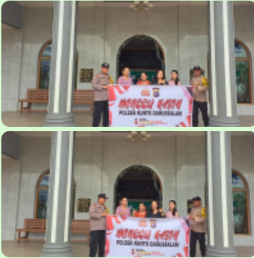 Polsek Kunto Darussalam Laksanakan Minggu Kasih Di Gereja HKBP Sei Intan