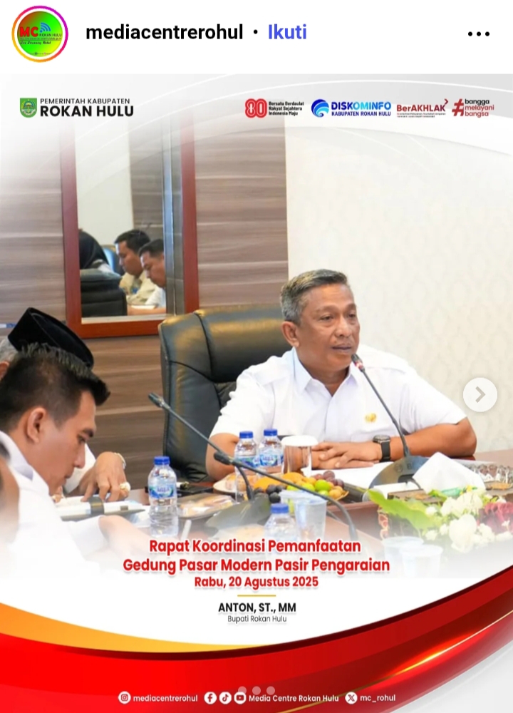 Bupati Rohul Anton, ST MM Gagas Revitalisasi Pasar Modern, Tingkatkan PAD Dan Pelayanan Masyarakat