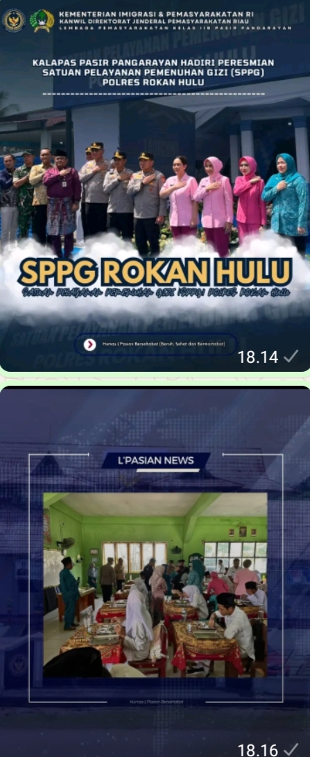 Kalapas Pasir Pengaraian Hadiri Launching SPPG Polres Rokan Hulu