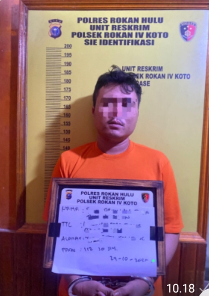 Kapolsek Rokan IV Koto AKP Yohannes Tindaon, SH Pimpin Penangkapan Dua Pelaku Narkoba