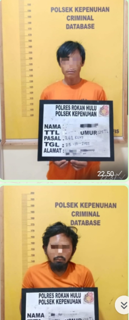 Polsek Kepenuhan Ungkap Kasus Curanmor, Dua Pelaku Diamankan