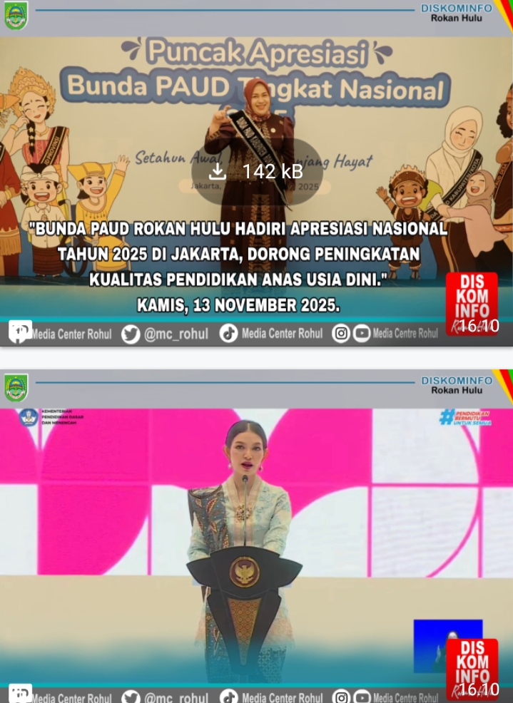 Bunda PAUD Rokan Hulu Hadiri Apresiasi Bunda PAUD Tingkat Nasional 2025
