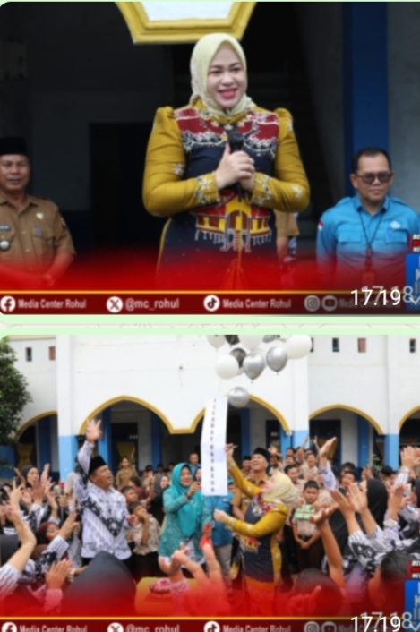 Ketua TP PKK Rokan Hulu Hadiri Peringatan Hari Guru Nasional Di SDN 002 Rambah