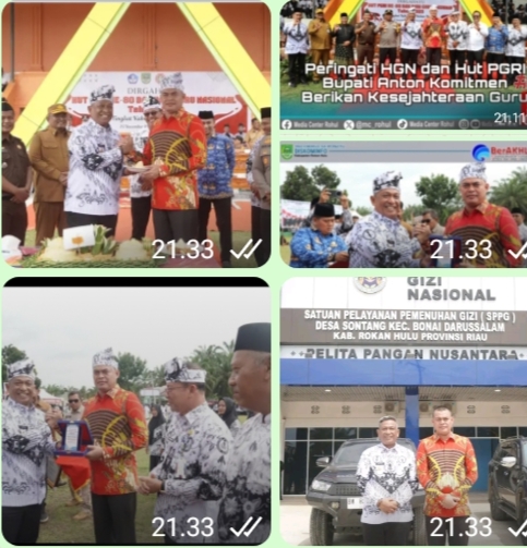 Bupati Rohul Anton Dan Kades Sontang Zulfahrianto SE Hadiri Peringatan Hari Guru Nasional Dan HUT PGRI ke-80, Tekankan Komitmen Perbaikan Dunia Pendidikan