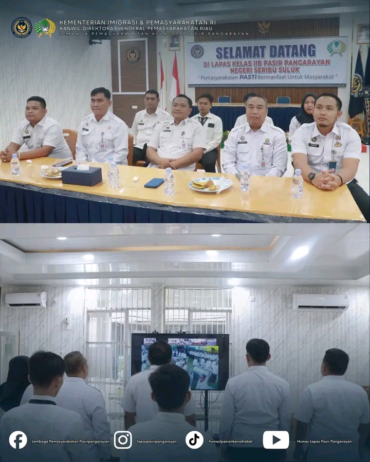 Lapas Kelas IIB Pasir Pengaraian Ikuti Penutupan Rakor Pengendalian Capaian Kinerja Semester II Dan Refleksi Akhir Tahun 2025