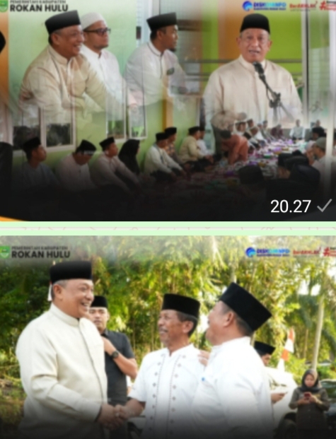 Kunjungan Safari Ramadhan Bupati Rohul Anton ST MM Di Masjid Darul Istiqomah Desa Karya Mulya, Membawa Harapan Di Ujung Senja